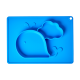 RICE Πιάτο σιλικόνης με χωρίσματα "Φάλαινα" (μπλε)
