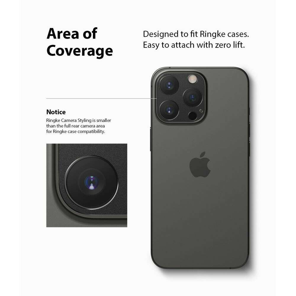 Ringke Camera Styling για Apple iPhone 13 Pro/13 Pro Max (Μαύρο)