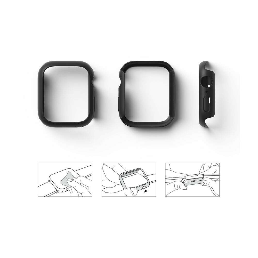 Ringke Slim 2-Pack Σετ θήκες προστασίας για Apple Watch 7 45mm (Διάφανο + Μπλε)