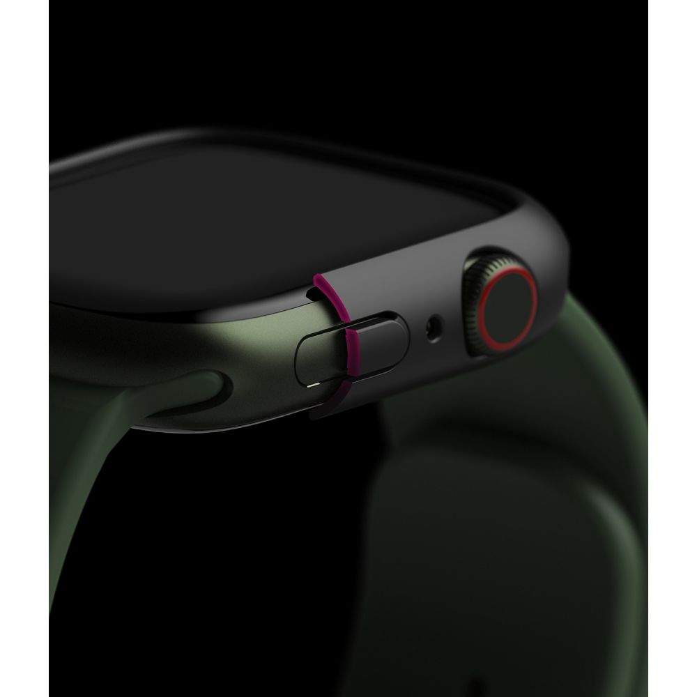 Ringke Slim 2-Pack Σετ θήκες προστασίας για Apple Watch 7 45mm (Διάφανο + Σκούρο Πράσινο)