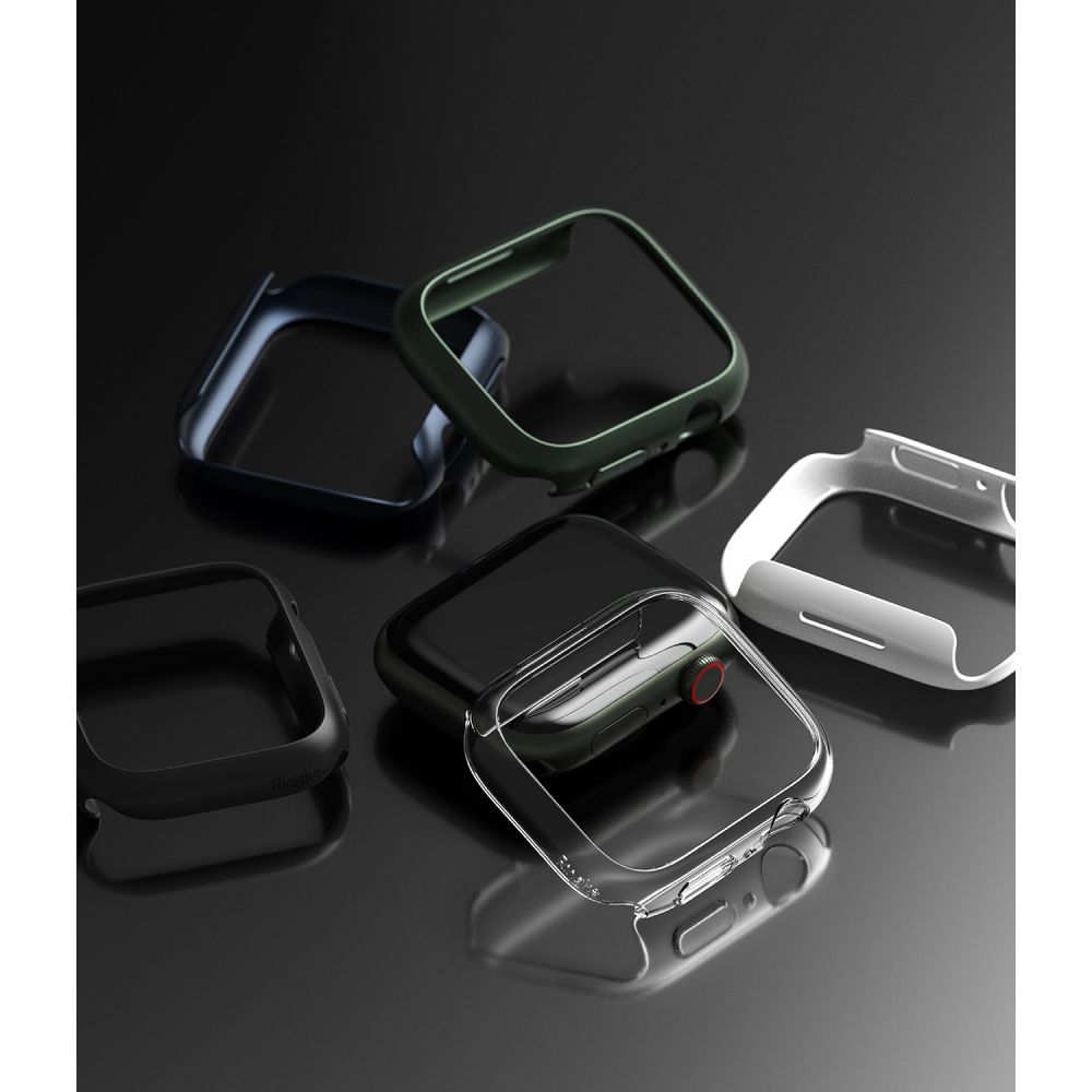 Ringke Slim 2-Pack Σετ θήκες προστασίας για Apple Watch 7 41mm (Διάφανο + Σκούρο Πράσινο)