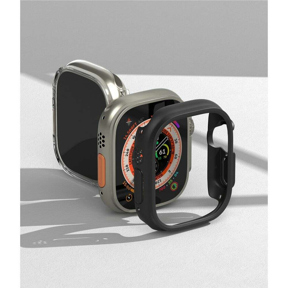 Ringke Slim 2-Pack Σετ θήκες προστασίας για Apple Watch Ultra 49mm (Διάφανο + Μαύρο)