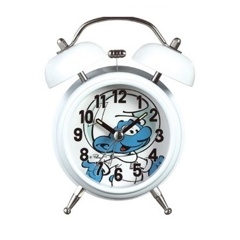 Ρολόι Ξυπνητήρι 8cm Χουζούρης Λευκό (BE27315)