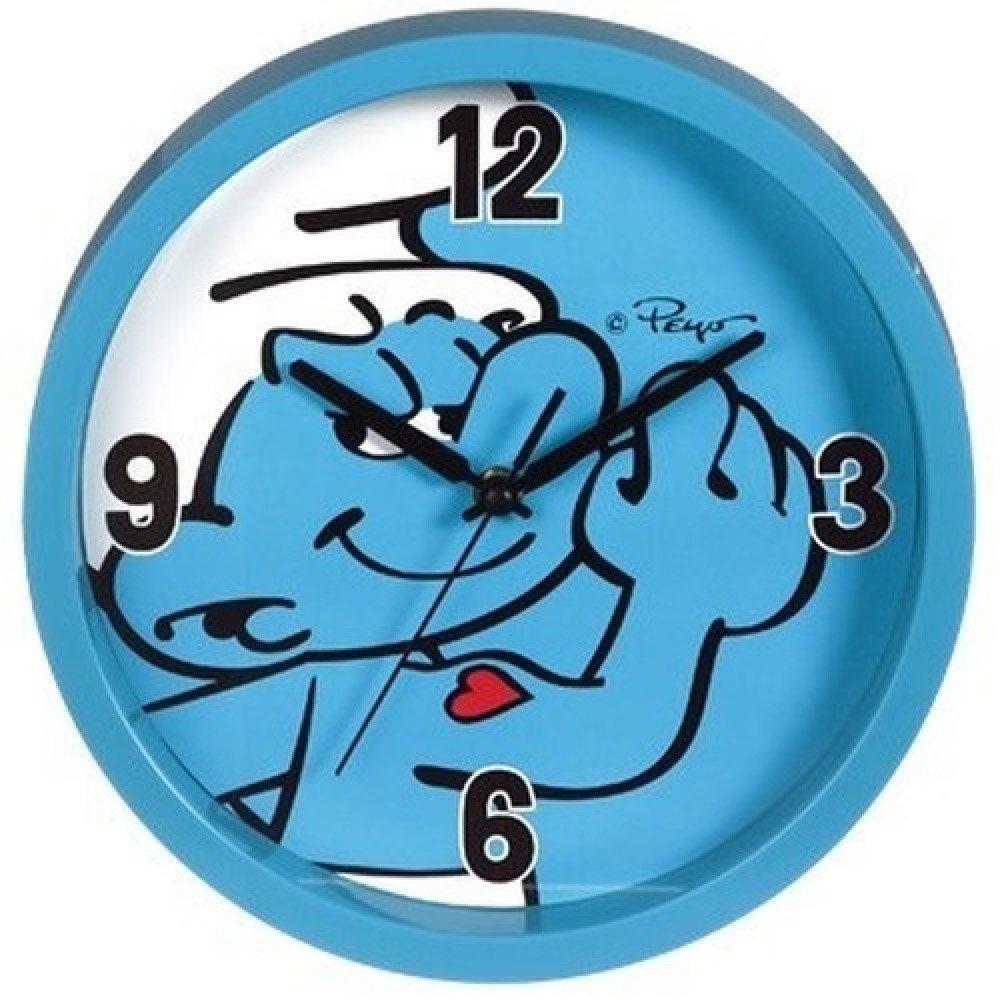 Ρολόι Τοίχου 25cm Στρουμφάκι Μπλε (BE06740)