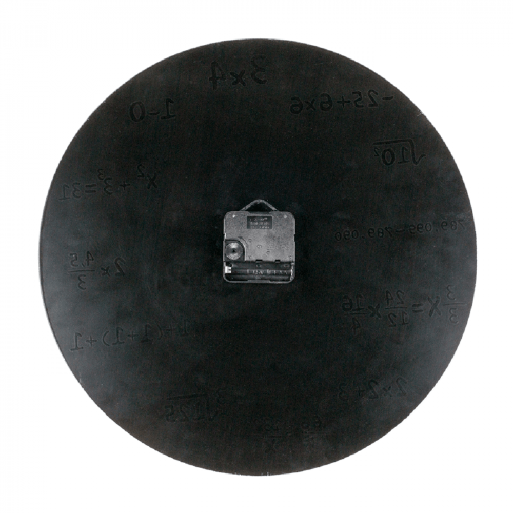 Ρολόι Τοίχου Γυάλινο με Μαθηματικούς Τύπους 35 cm (Μαύρο)