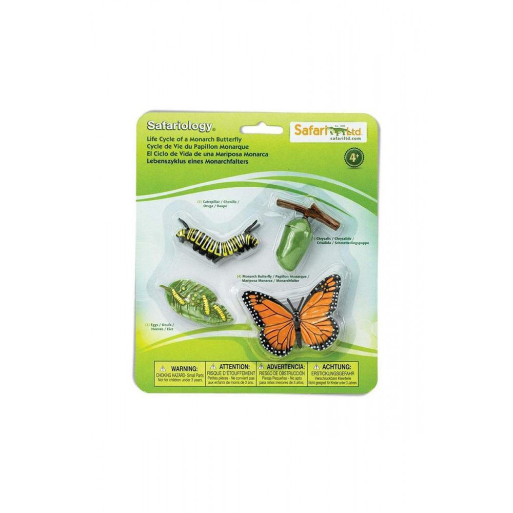 Safari Ltd Μινιατούρες “Κύκλος Ζωής μιας Πεταλούδας Μονάρχη” (4τμχ)