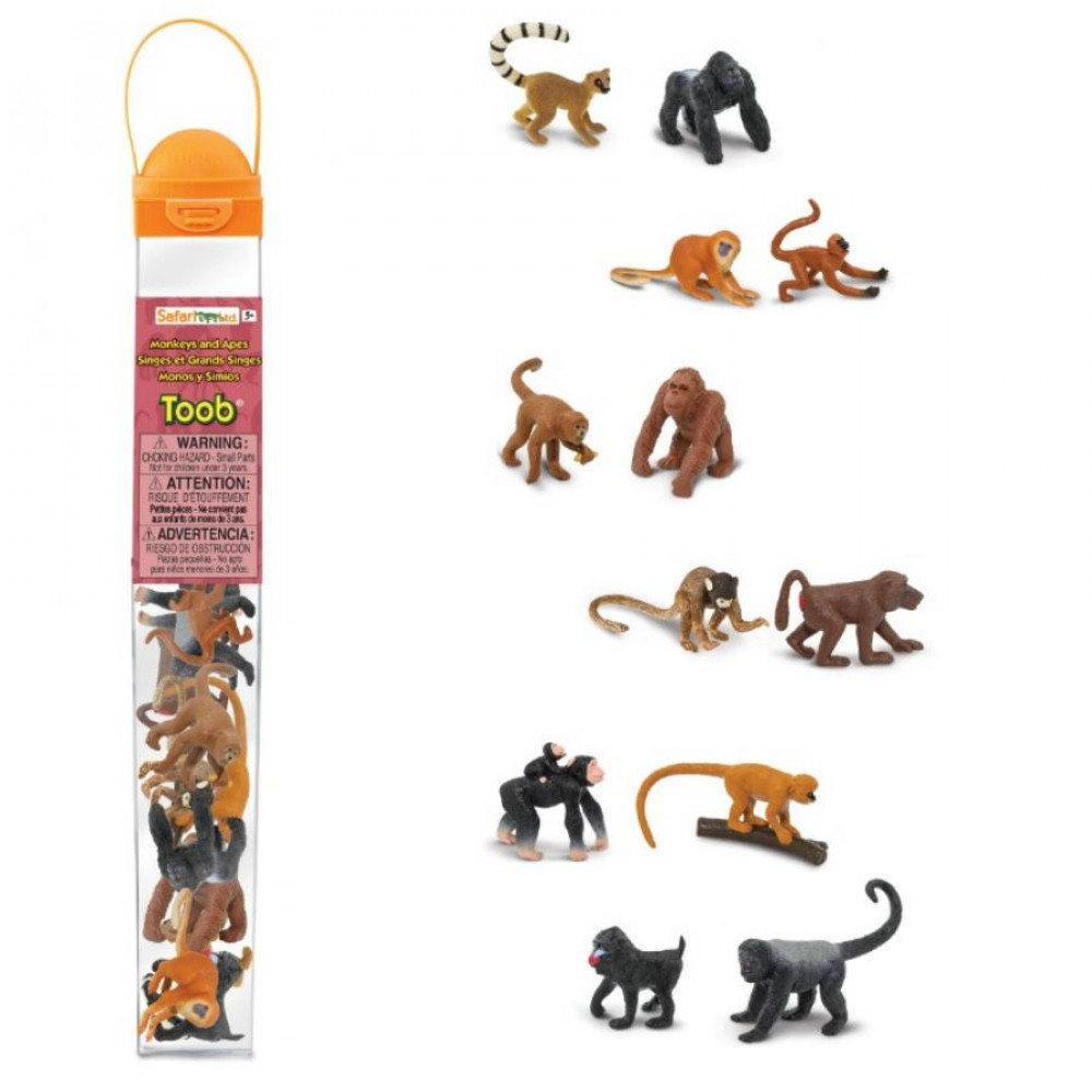 Safari Ltd Μινιατούρες “Μαϊμούδες & Πίθηκοι” (12τμχ)