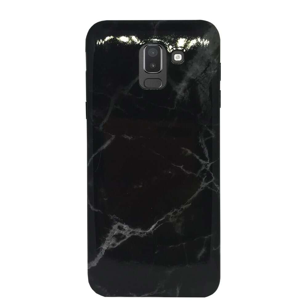 Θήκη Μάρμαρο Marble Ultra Slim & Soft-to Touch για Samsung J4 2018 - Μαύρο