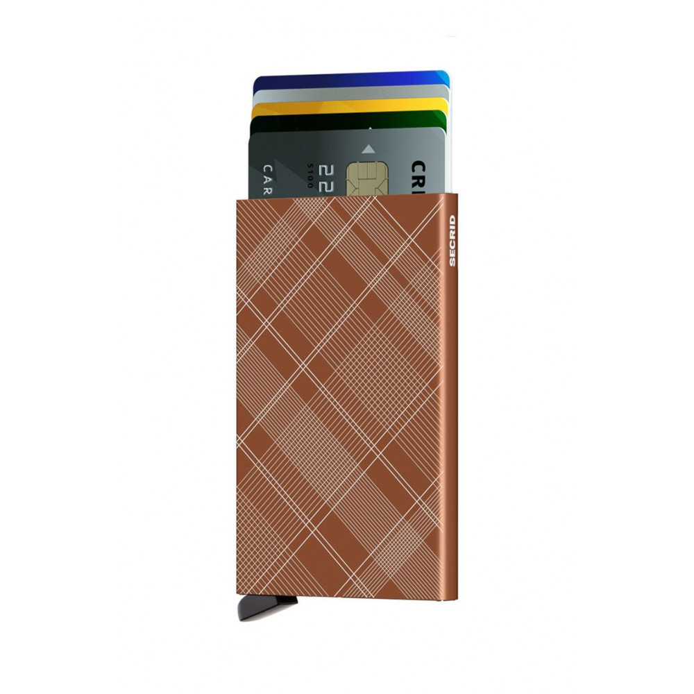 Secrid Cardprotector Laser Tartan Πορτοφόλι Καρτών (Rust)