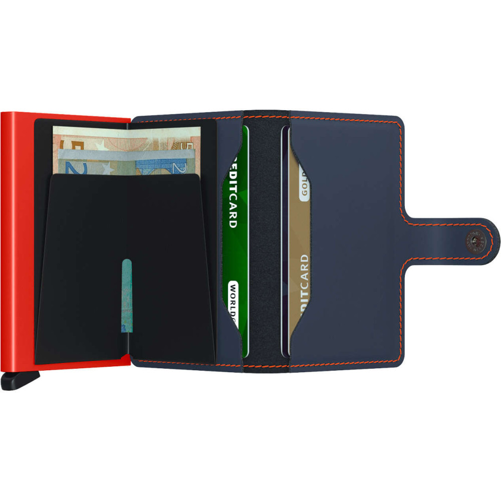 Secrid Miniwallet Πορτοφόλι Matte (NightBlue & Orange)