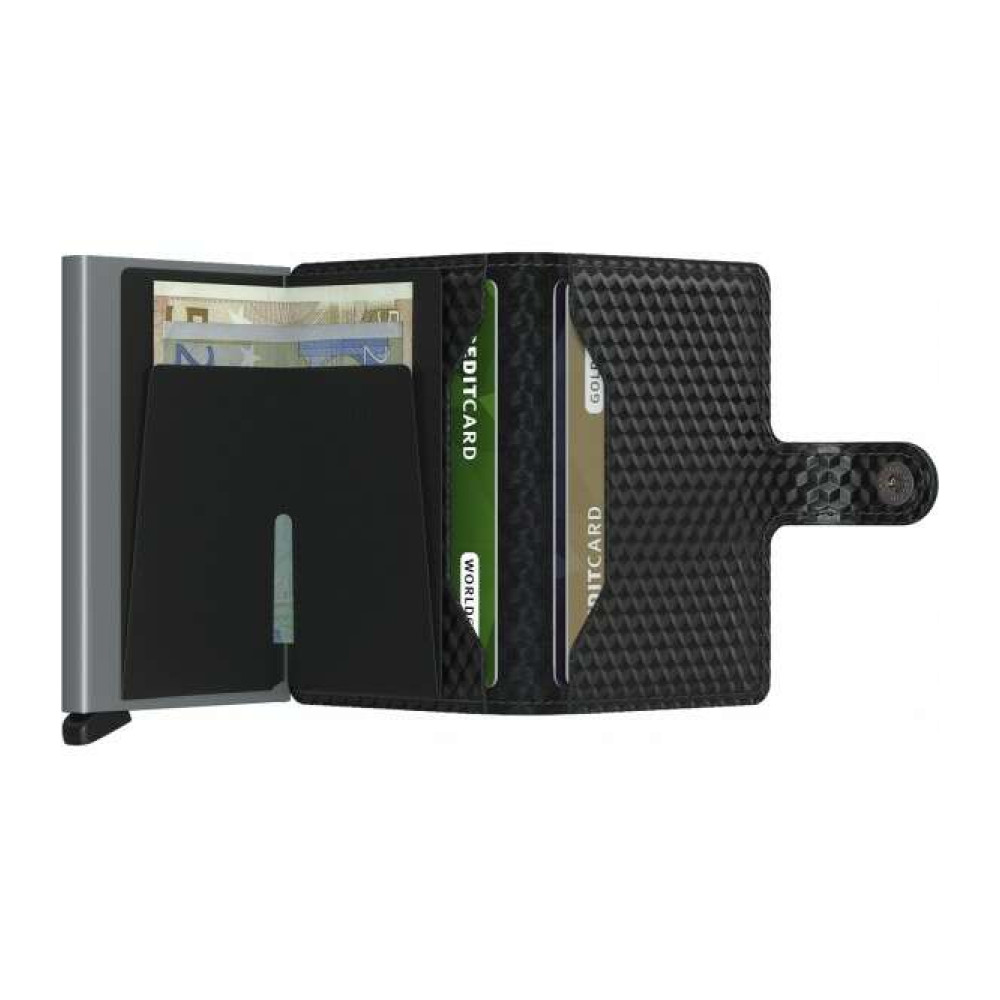 Secrid Miniwallet Πορτοφόλι Cubic (Black-Titanium)