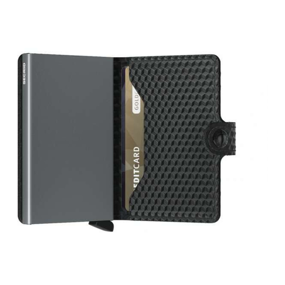 Secrid Miniwallet Πορτοφόλι Cubic (Black-Titanium)