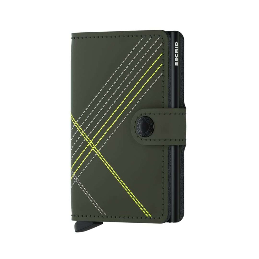 Secrid Miniwallet Πορτοφόλι Stitch Linea (Lime)