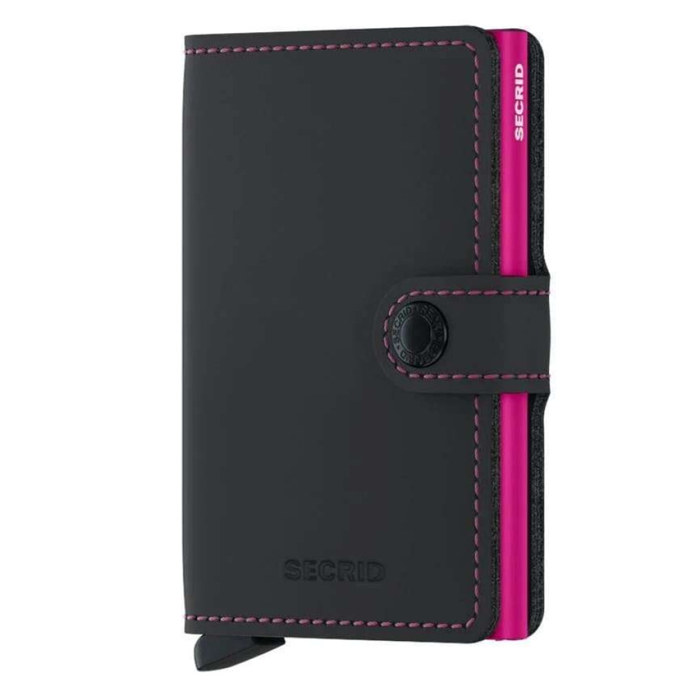 Secrid Miniwallet Πορτοφόλι Matte (Black-Fuchsia)