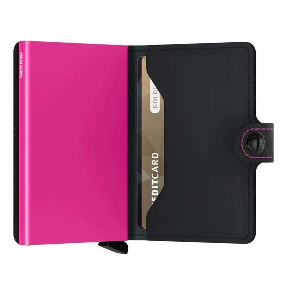 Secrid Miniwallet Πορτοφόλι Matte (Black-Fuchsia)