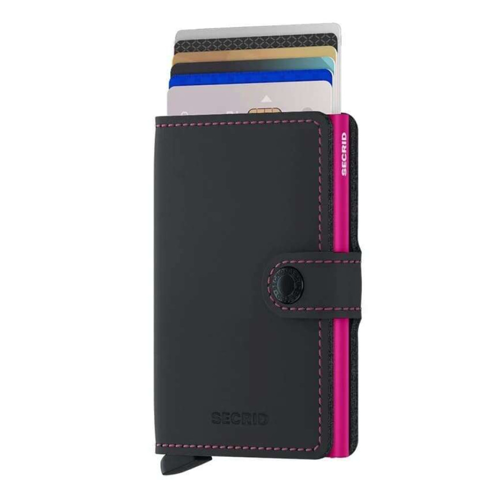 Secrid Miniwallet Πορτοφόλι Matte (Black-Fuchsia)