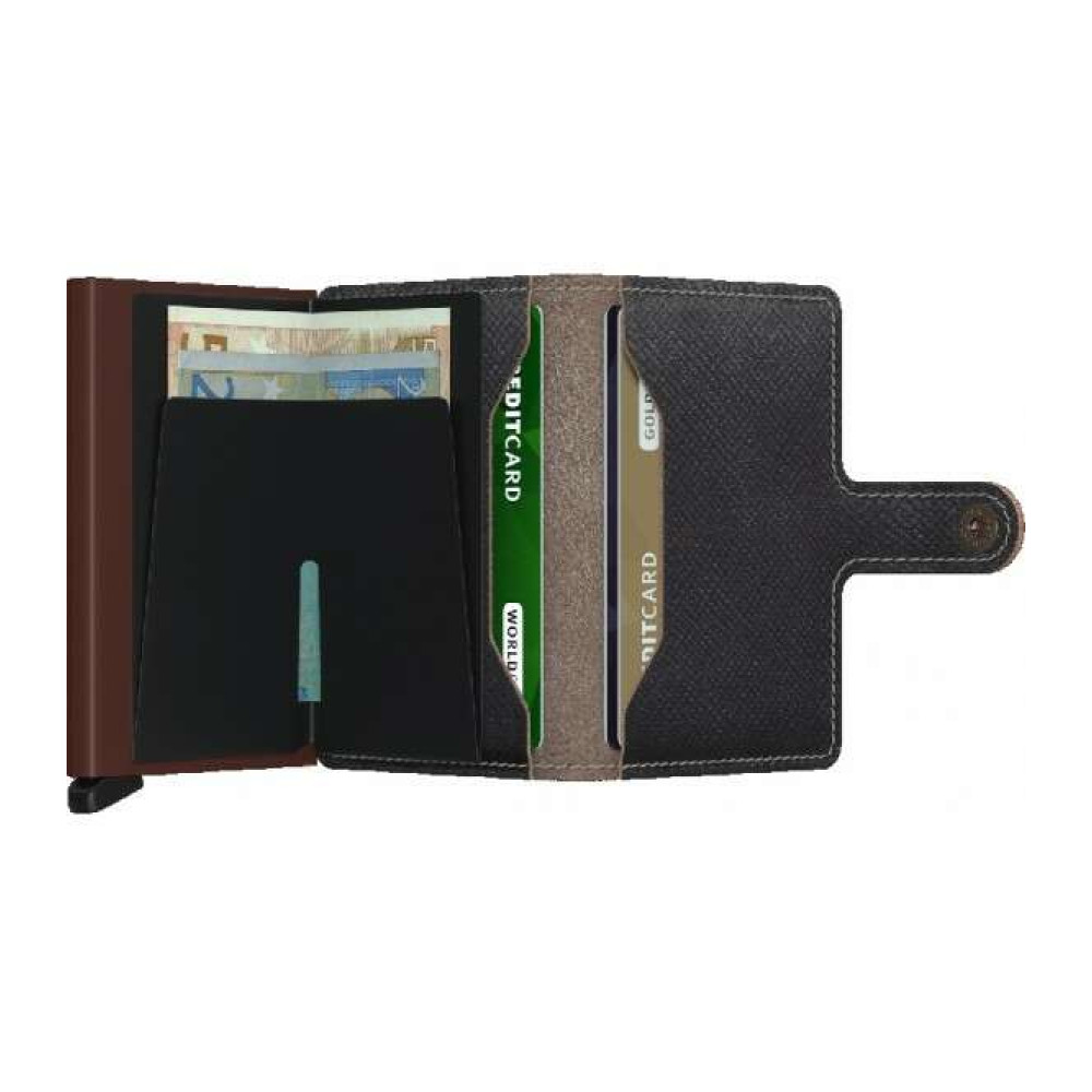 Secrid Miniwallet Πορτοφόλι Saffiano (Brown)