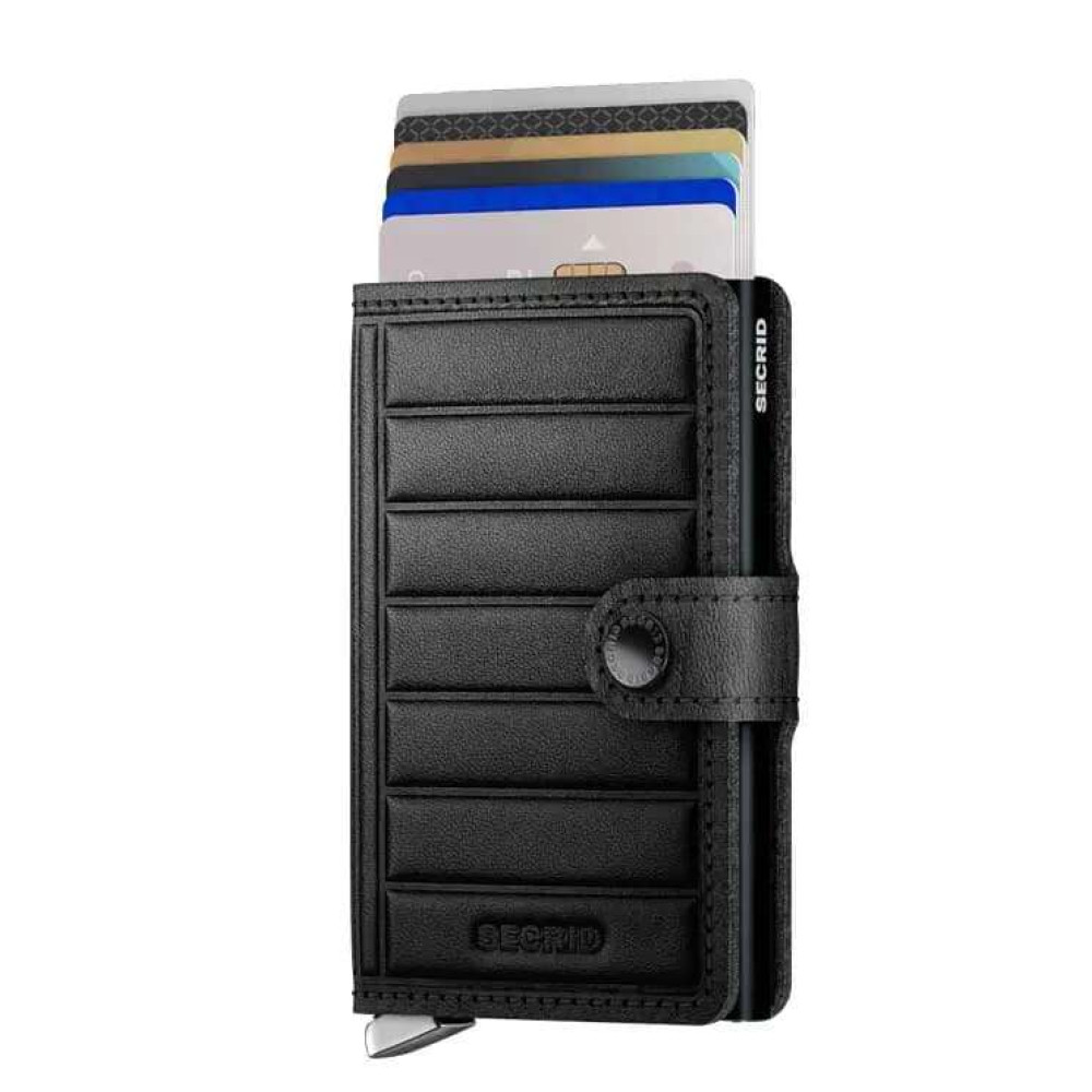 Secrid Premium Miniwallet Πορτοφόλι Emboss Lines (Black)