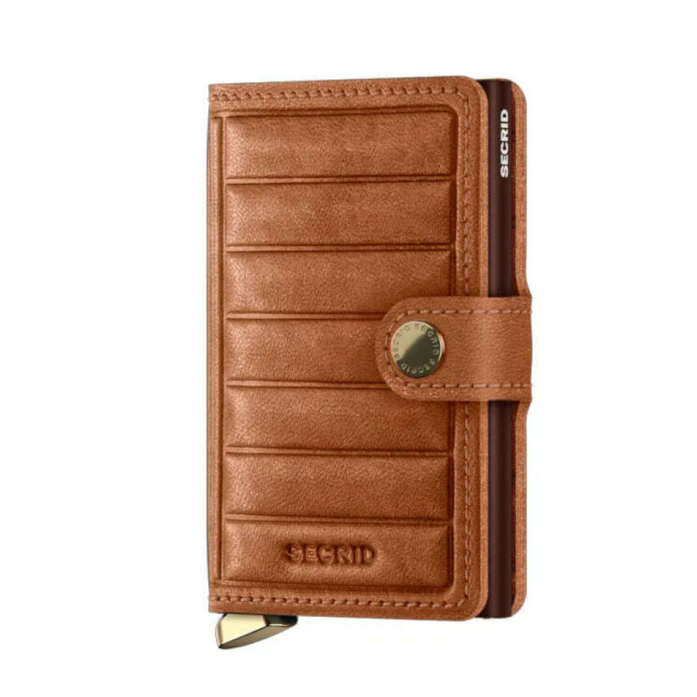 Secrid Premium Miniwallet Πορτοφόλι Emboss Lines (Cognac)