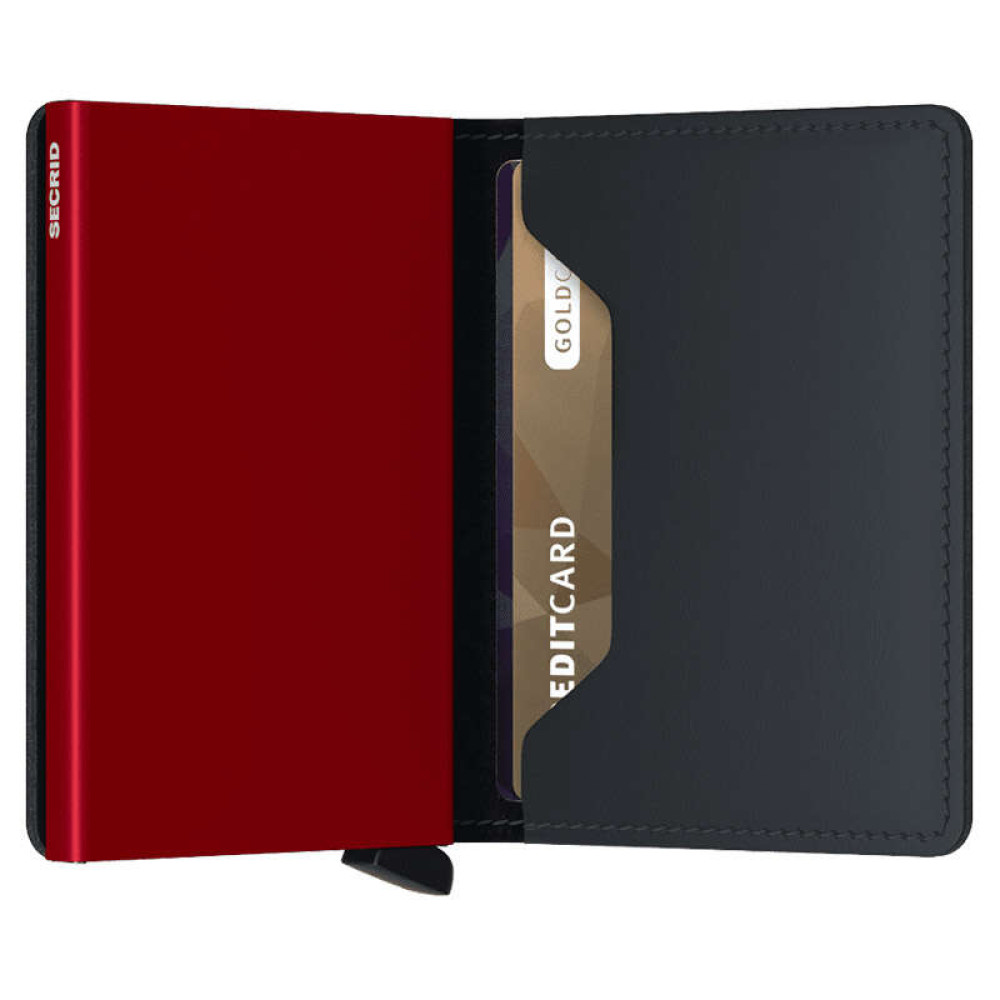 Secrid Slimwallet Πορτοφόλι Matte (Black-Red)