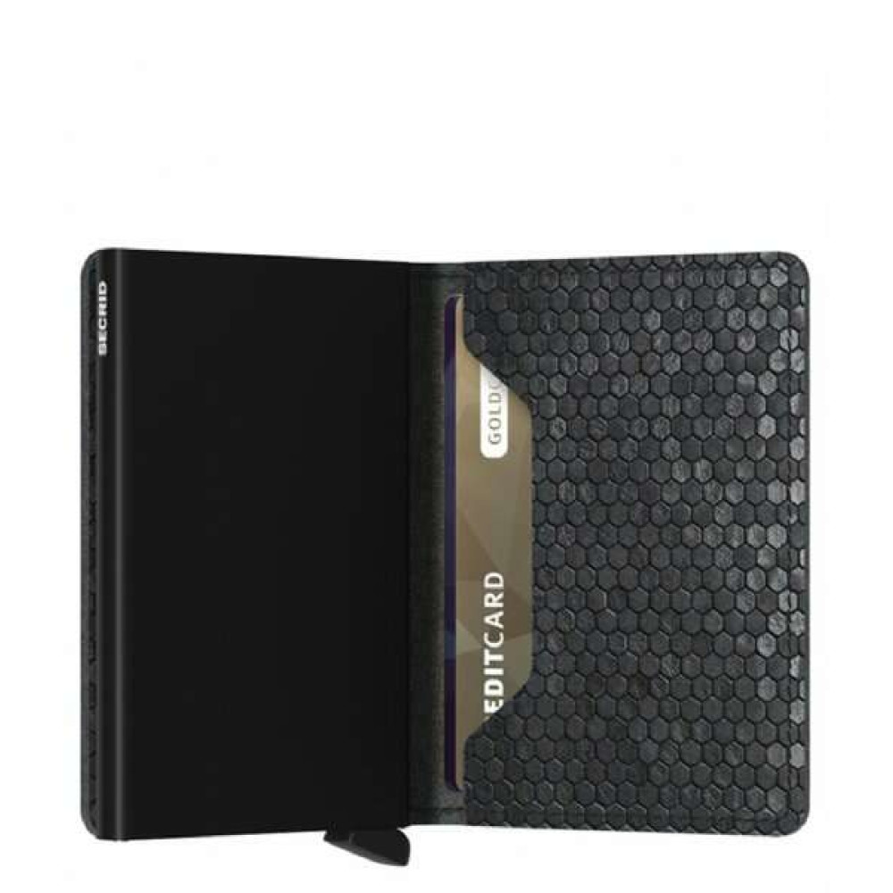 Secrid Slimwallet Πορτοφόλι Hexagon (Black)