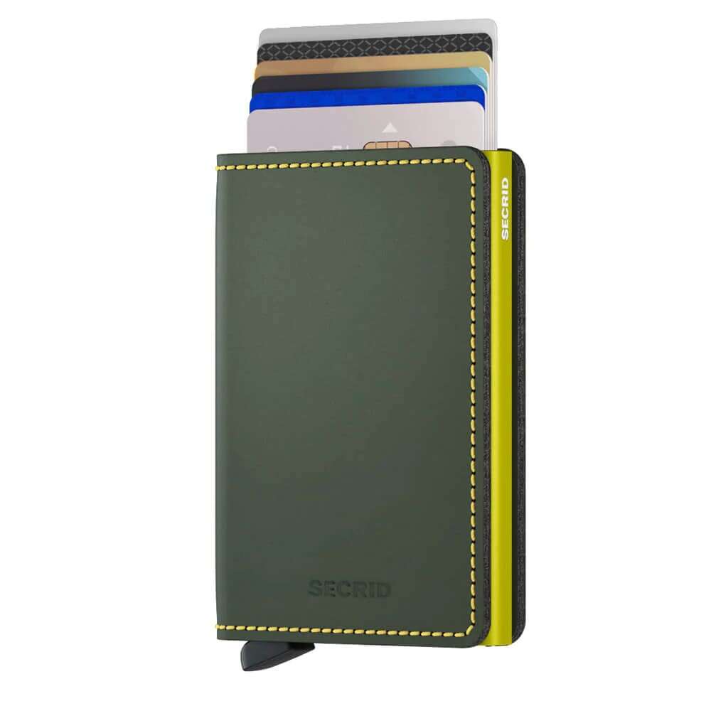 Secrid Slimwallet Πορτοφόλι Matte (Green & Lime)