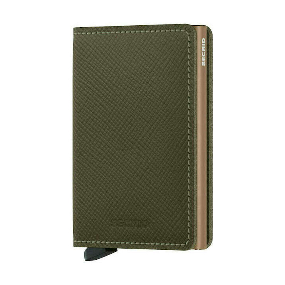 Secrid Slimwallet Πορτοφόλι Saffiano (Olive)