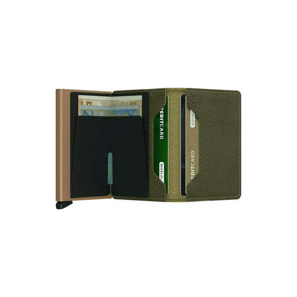 Secrid Slimwallet Πορτοφόλι Saffiano (Olive)