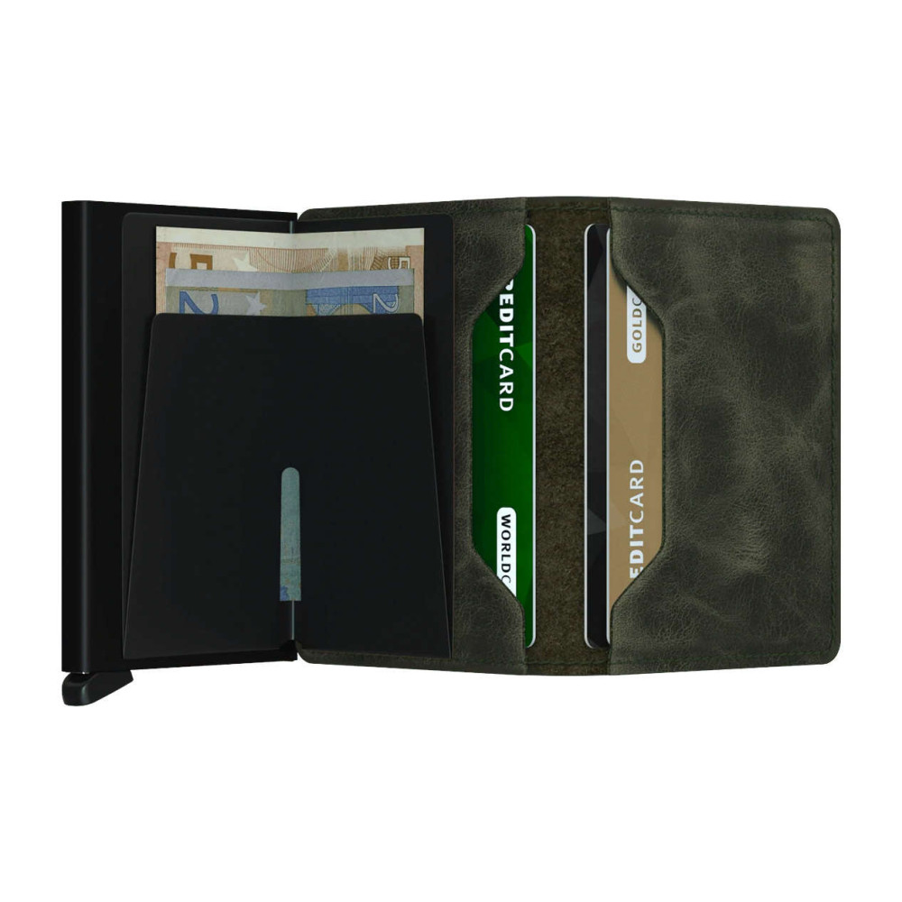 Secrid Slimwallet Πορτοφόλι Vintage (Olive-Black)