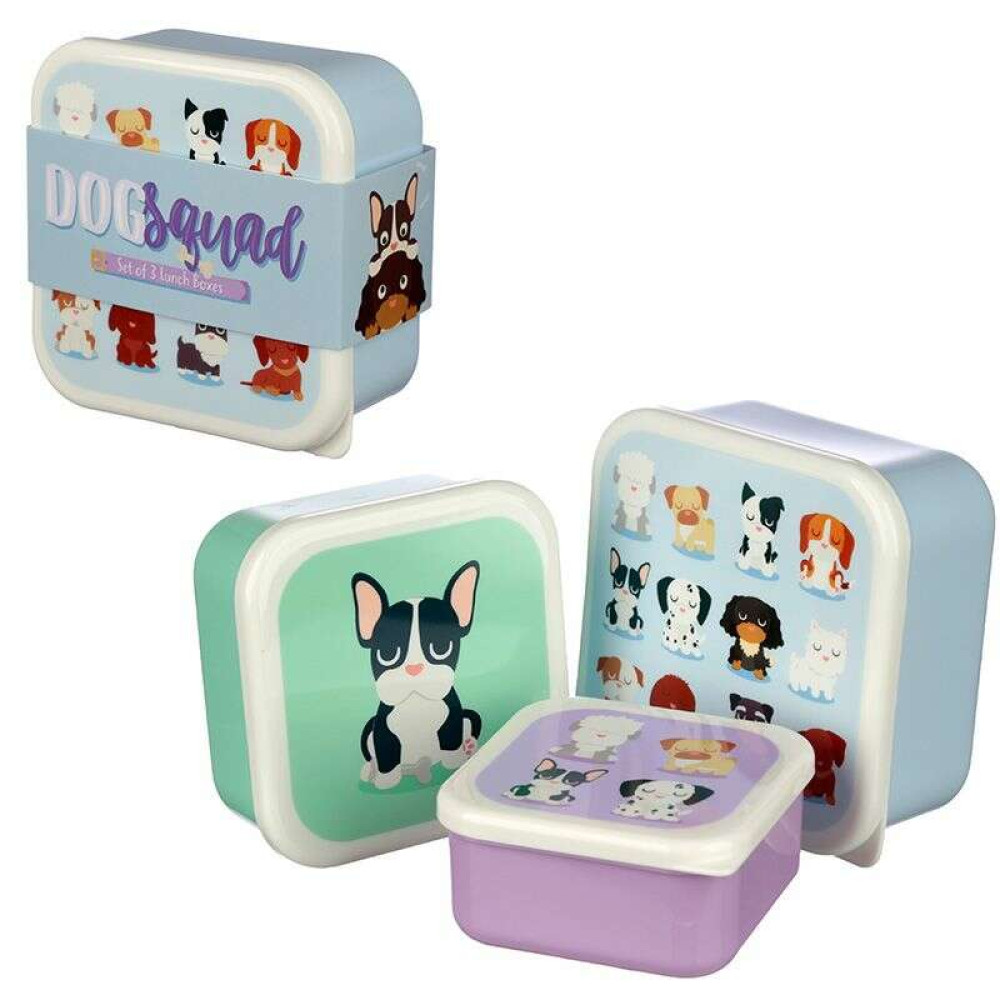 Σετ 3 Lunch Box Snack Pots S/M/L – Dog Squad