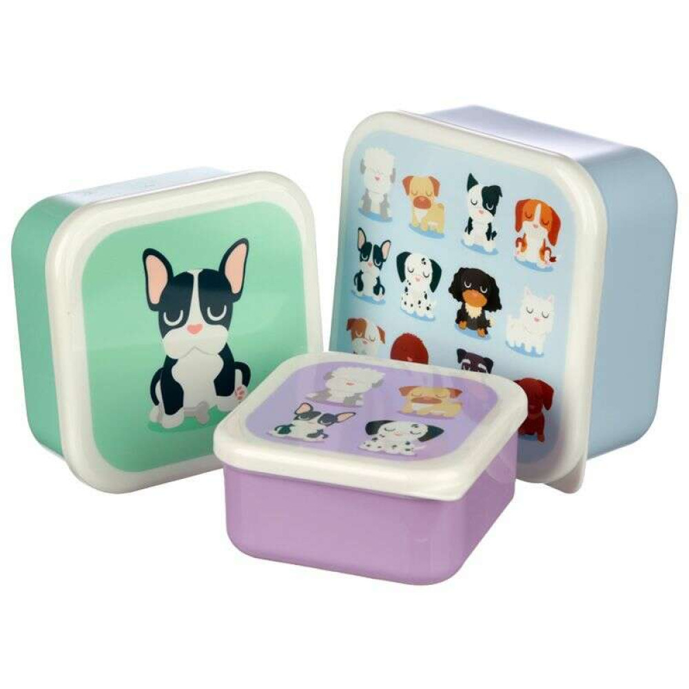 Σετ 3 Lunch Box Snack Pots S/M/L – Dog Squad