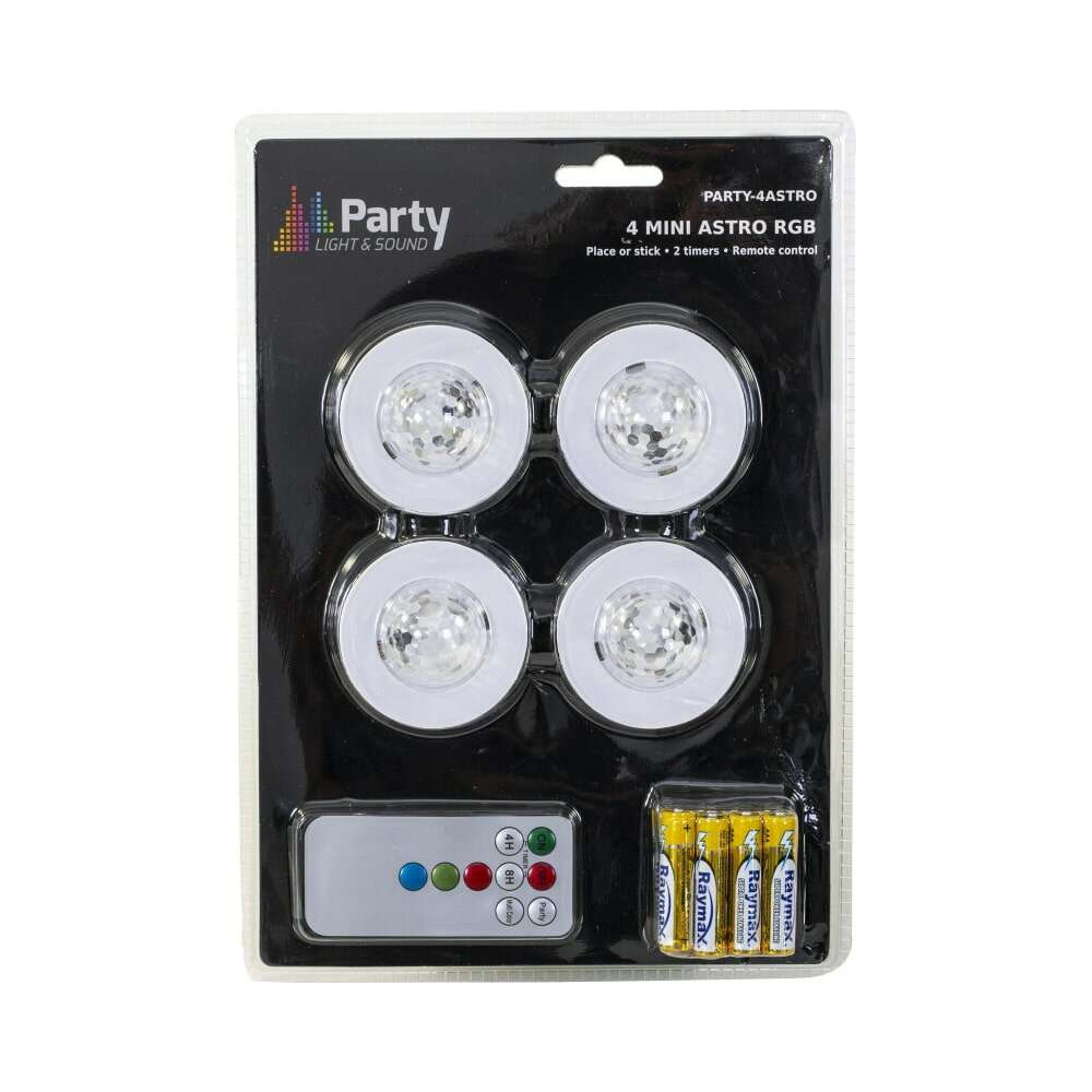 Σετ 4 μίνι φωτιστικών RGBW LED PARTY-4ASTRO