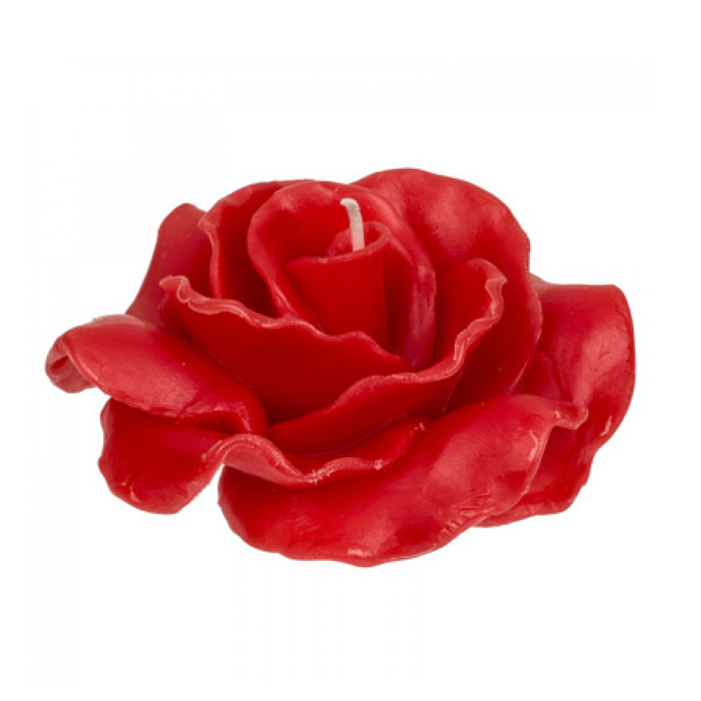 Σετ Αρωματικά Κεριά σε Σχήμα Τριαντάφυλλου που επιπλέουν στο νερό - 2 τμχ 10 x 4 cm (Κόκκινο)
