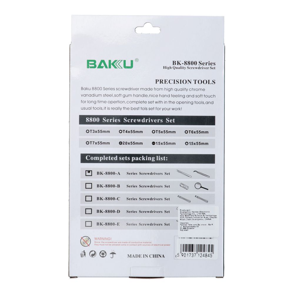 Σετ εργαλείων ακριβείας επισκευής κινητού BAKU BK-8800