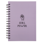 Σημειωματάριο A5 "Girl Power" με Γραμμές Μωβ (107 Φύλλα)