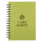 Σημειωματάριο A5 "I Love Plants" με Γραμμές Lime (107 Φύλλα)