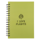 Σημειωματάριο A5 "I Love Plants" με Γραμμές Lime (107 Φύλλα)