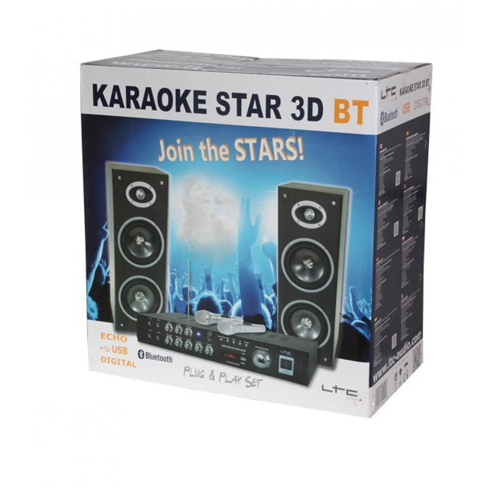 Σύστημα KARAOKE με ενισχυτή, ηχεία και 2 μικρόφωνα - LTC Audio KARAOKE-STAR3 
