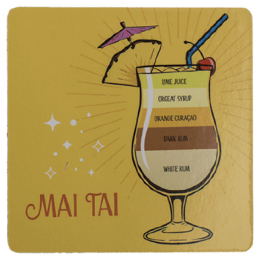 Σουβέρ από φελλό Cocktail - Mai Tai (1 τμχ)