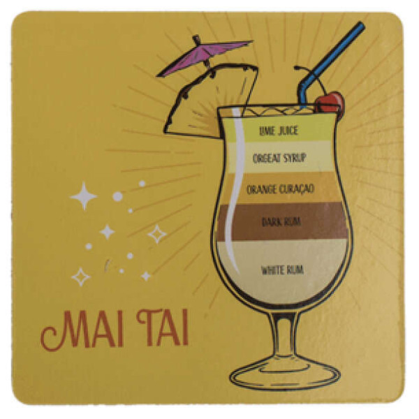 Σουβέρ από φελλό Cocktail - Mai Tai (1 τμχ)