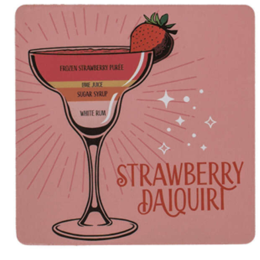 Σουβέρ από φελλό Cocktail - Strawberry Daiquiri (1 τμχ)