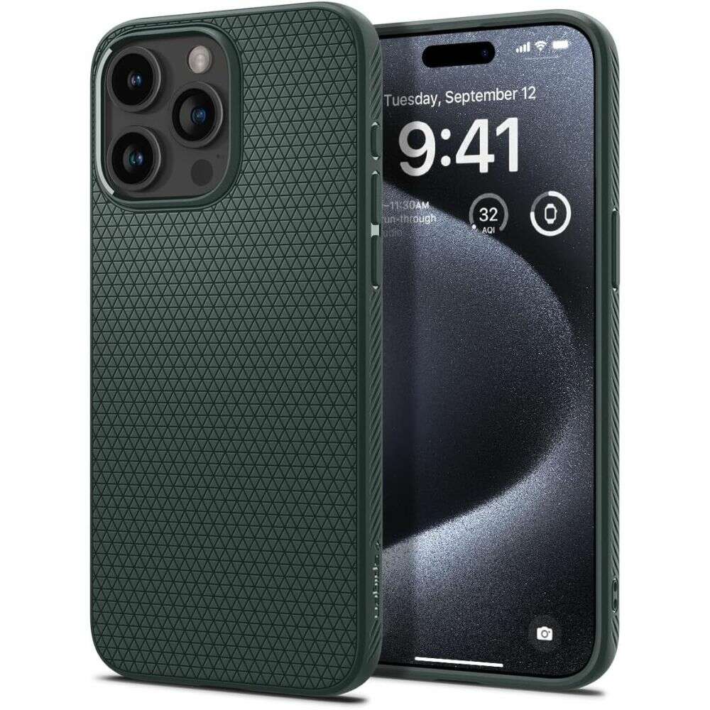 Spigen Liquid Air Back Cover Θήκη για Apple iPhone 15 Pro (Abyss Green)