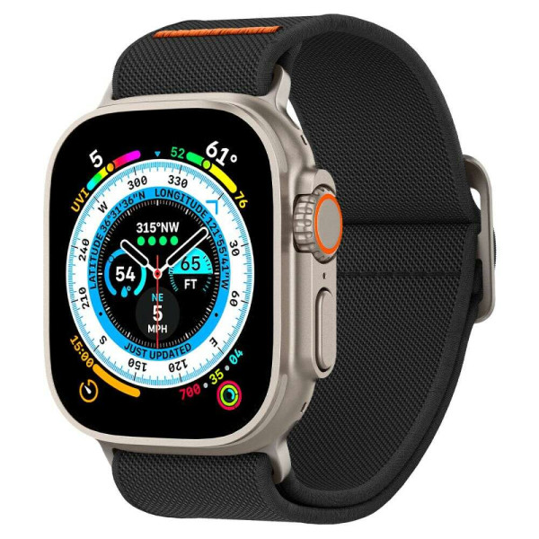 Spigen Lite Fit Ultra Λουράκι Υφασμάτινο για Apple Watch 8 / 9 / 10 / 11 / SE / ULTRA (44 / 45 / 46 / 49 MM) (Μαύρο)