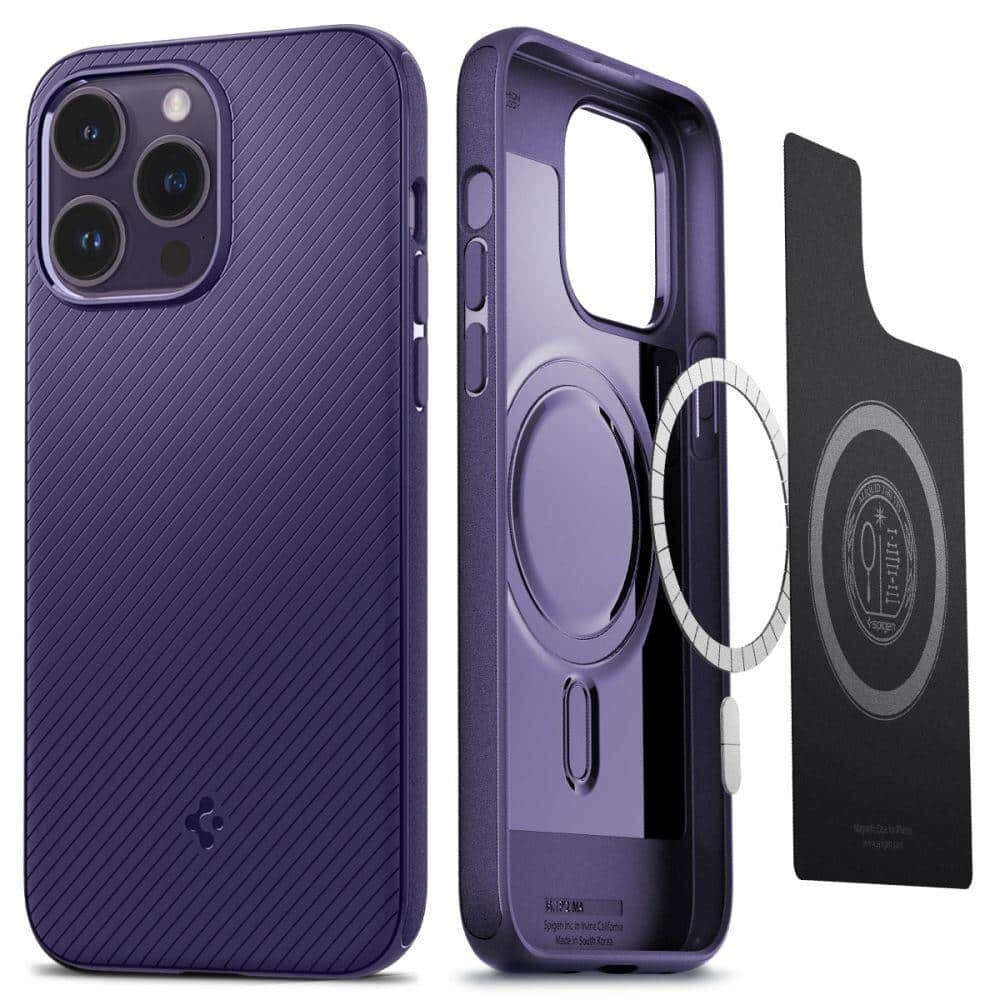 Spigen Mag Armor Magsafe Back Cover Θήκη για Apple iPhone 14 Pro Max (Deep Purple)