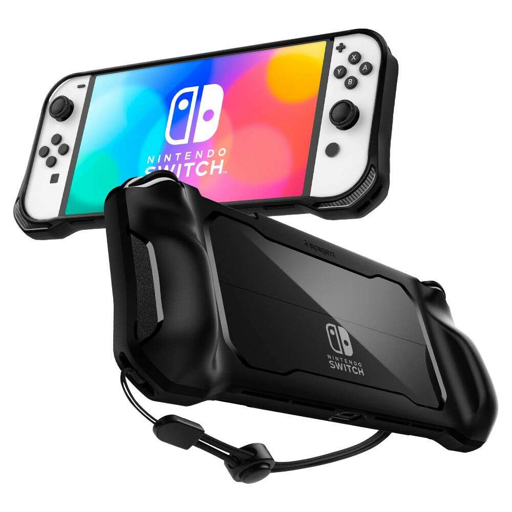 Spigen Θήκη για Nintendo Switch OLED Rugged Armor (Μαύρο)