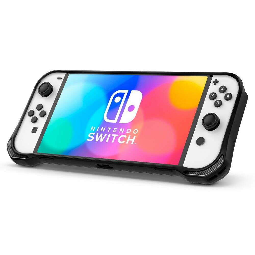 Spigen Θήκη για Nintendo Switch OLED Rugged Armor (Μαύρο)