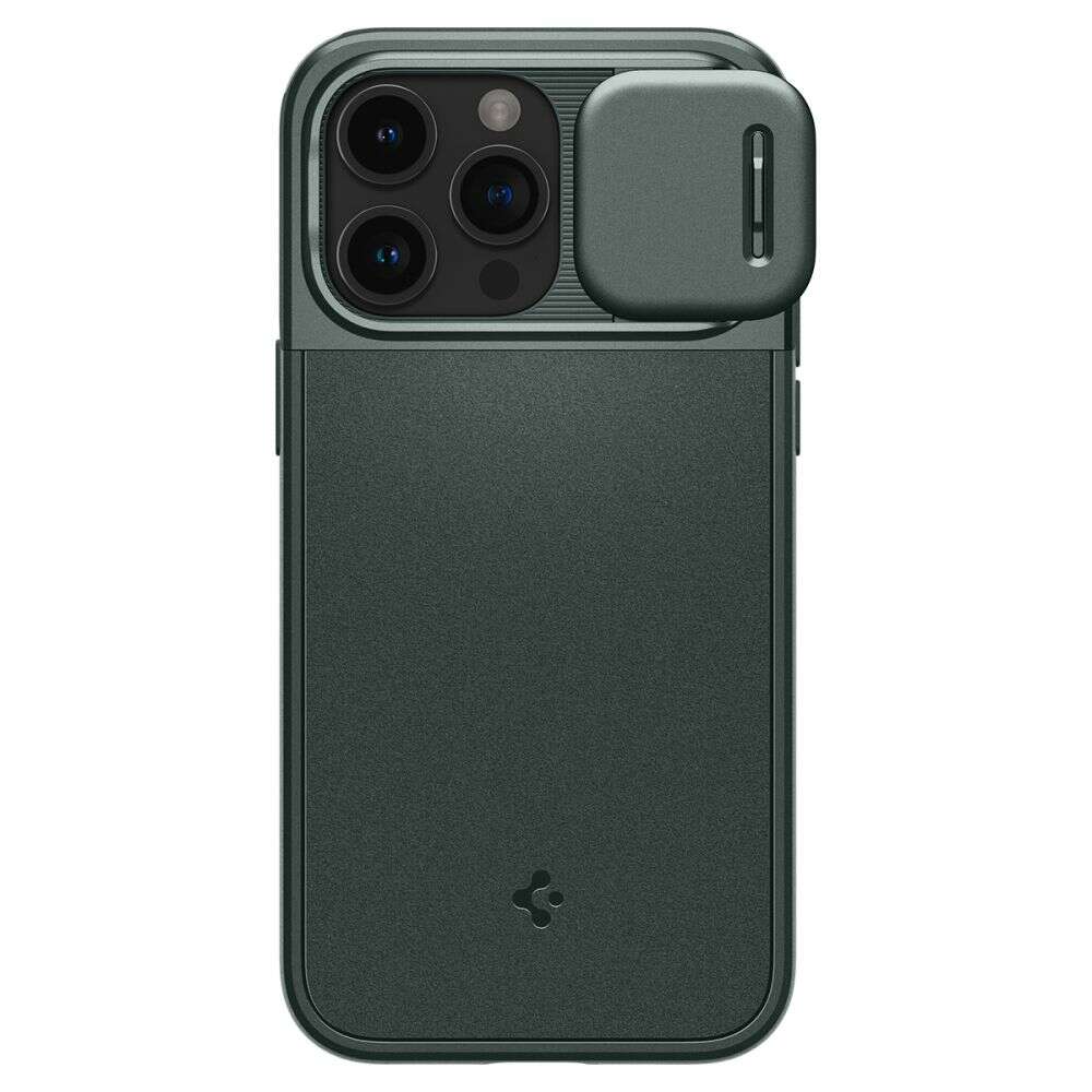 Spigen Optik Armor MagSafe Back Cover Θήκη με Κάλυμμα για την Κάμερα για Apple iPhone 15 Pro (Abyss Green)