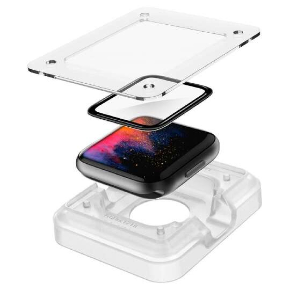 Spigen ProFlex EZ Fit Hybrid Tempered Glass Full Cover για Apple Watch 7 41mm (2τμχ)