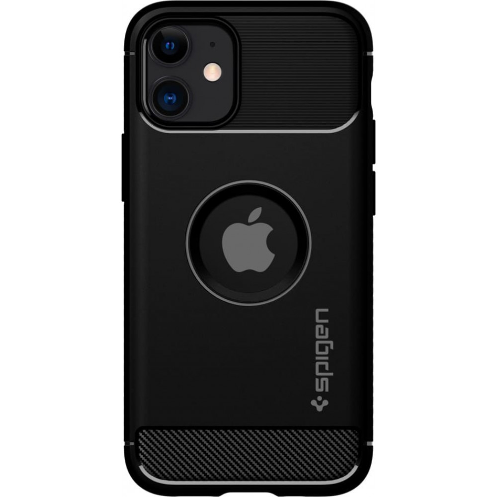 Spigen Rugged Armor Back Cover Θήκη για Apple iPhone 12 / 12 Pro (Black)