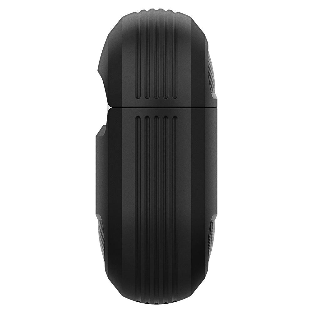 Spigen Rugged Armor Θήκη Σιλικόνης με Γάντζο για Apple AirPods 3 (Μαύρο)
